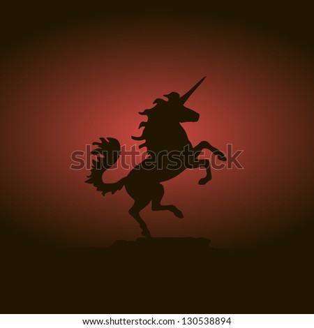 Unicorn On The Background Stock Photo 130538894 : Shutterstock