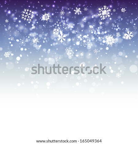 Blue Snowflake Background Stock Vector Illustration 165049364