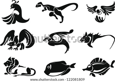 silhouettes of animals