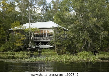 A river house on the St. Marks River in Florida.