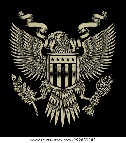 Eagle Crest Emblem Vector Art  Download Free Vector Art 