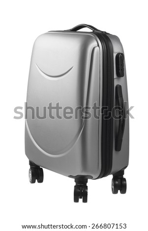 Travel Bag Standing on White Background