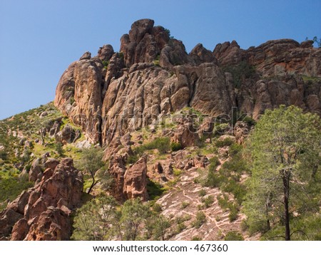 A rocky outcropping in Pinnacles National Monument