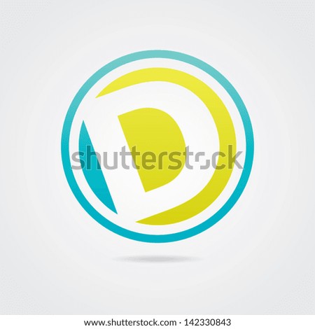 Abstract Letter D Icon