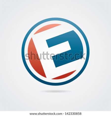 Abstract Letter E Icon