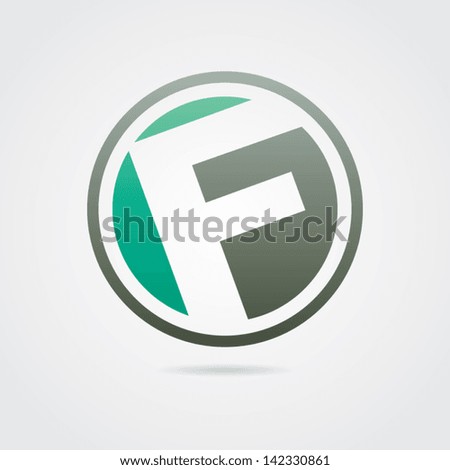 Abstract Letter F Icon