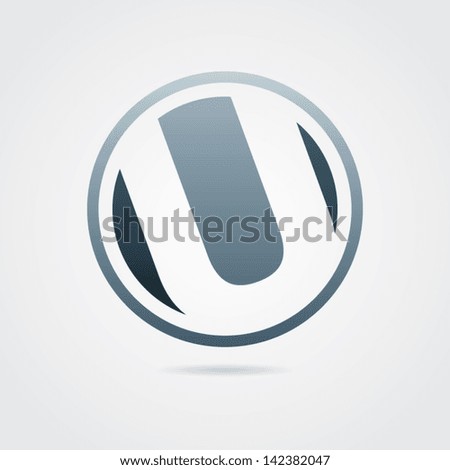 Abstract Letter U Icon