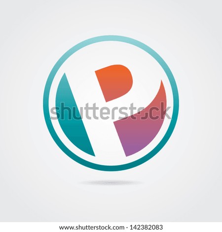 Abstract Letter P Icon
