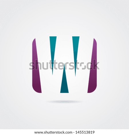 Abstract Letter W Icon