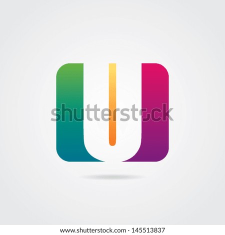 Abstract Letter U Icon