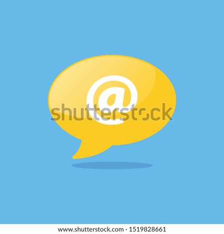 Mention or At Symbol in Speech Bubble
