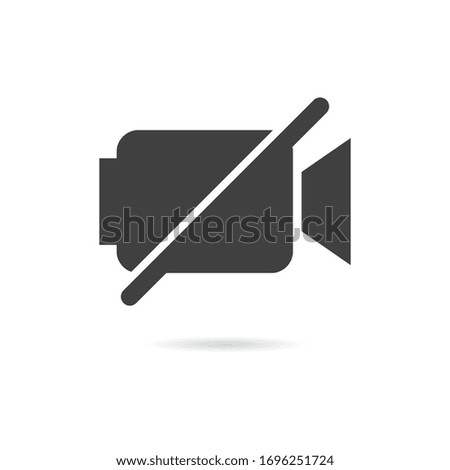 Vector Isolated Video Camera Off Icon