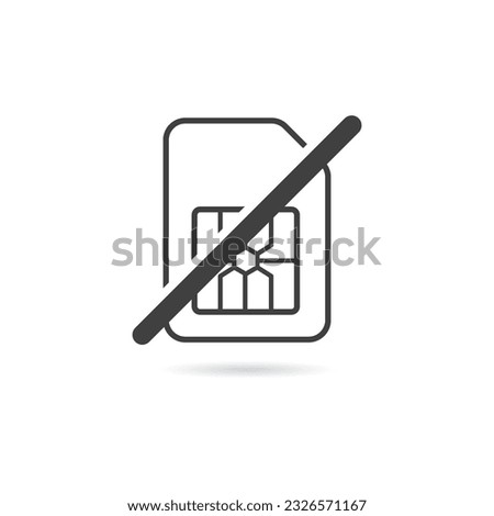 Vector Isolated No SIM Card Microchip Icon