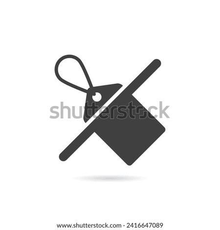 Vector Isolated No Price Tag Icon