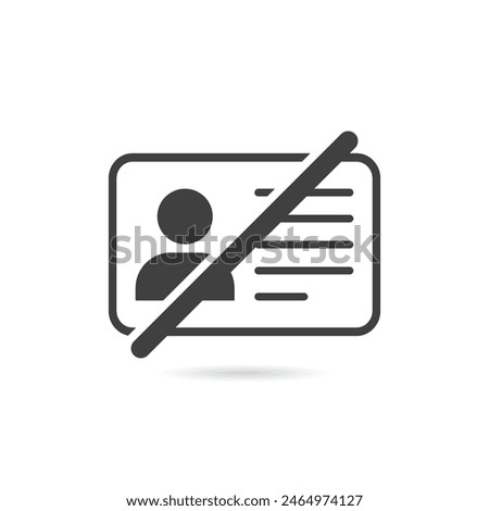 Vector Isolated No Identification Card Icon