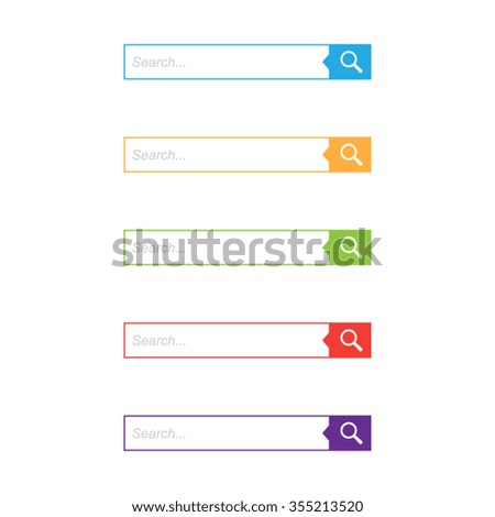 Colorful Set of Search Bars