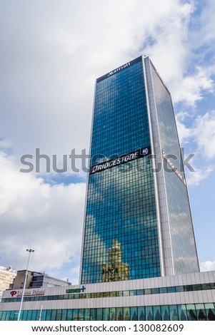 WARSAW, POLAND - MARCH 01: LIM Center -  business, shopping and hotel complex, on March 01, 2013. Hotel part operated by Marriott was the first investment of this chain in East-Central Europe in 1989.