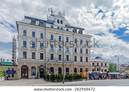 BIELSKO BIALA, POLAND - MAY 30, 2015: Hotel \