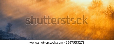 Similar – Image, Stock Photo Sunrise over the riverbed