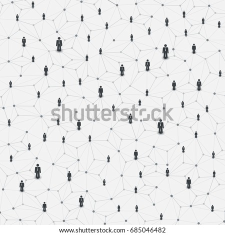 Networks, Business, Social Media  Connections - Pattern Background