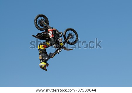SALT LAKE CITY - SEPTEMBER 20: Jeremy Stenburg competes in the FMX Jam at the 2009 Dew Tour Toyota Challenge held on September 20, 2009 in Salt Lake City.