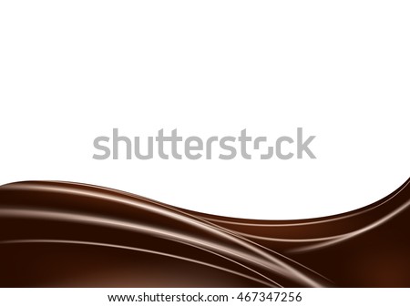Abstract wave of chocolate background. Realistic vector illustration