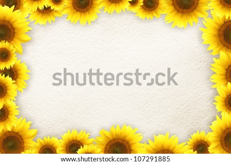 Sunflowers frame for your text