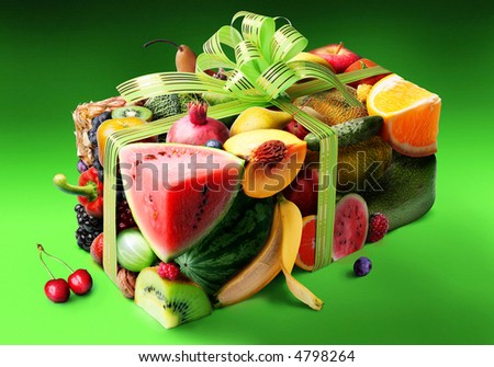 Fruits in the form of gift boxes