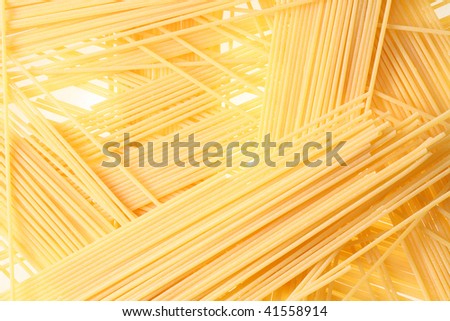 Back projected (lighted) spagetti (pasta)
