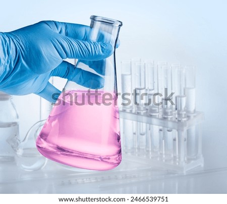 Similar – Image, Stock Photo hands in blue lab gloves working with a culture dish in a laboratory