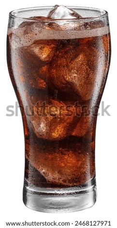 Similar – Image, Stock Photo Glass of cold soda with metal eco friendly straw on table