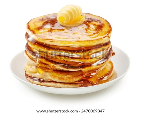 Similar – Image, Stock Photo Breakfast with pancakes and fruit on the table