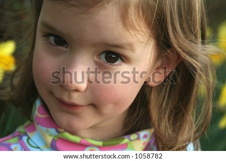 Mischievous Dimple Girl Stock Photo 1058782 : Shutterstock