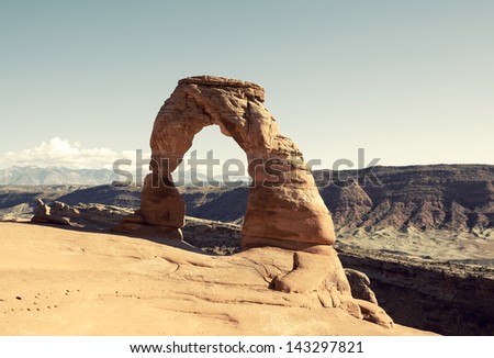 Delicate Arch with special photographic processing, USA