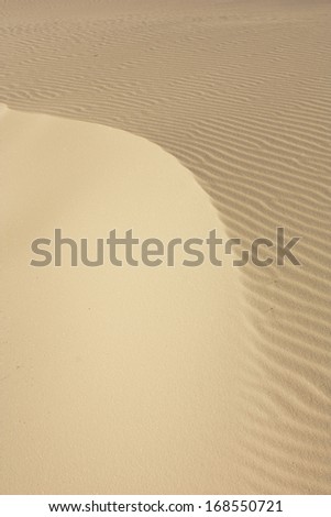 Sand dunes shapes at White Sands National Monument, New Mexico