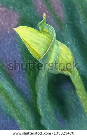 Spring Bud : Photographic Art Oil Painting