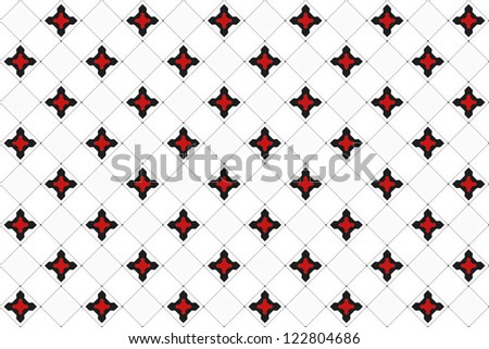 Mosaic with red and black cross