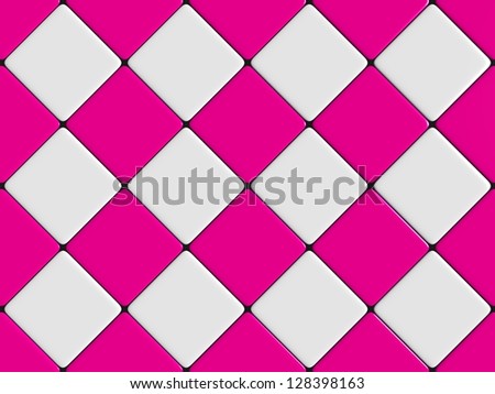 Black and pink mosaic with diamonds tiles