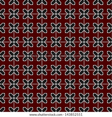 Black and red mosaic with crosses