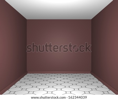 Empty white and violet room
