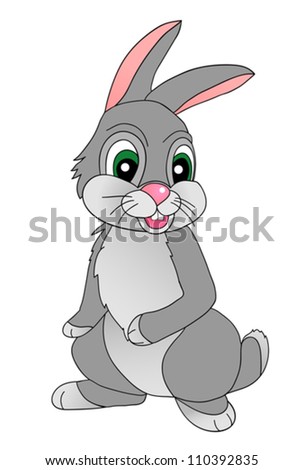 Rabbit Cartoon Stock Vector 110392835 : Shutterstock