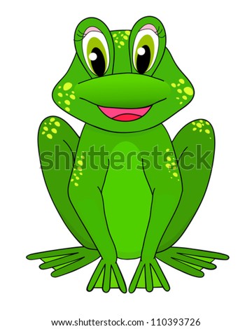 Cartoon Frog Stock Vector Illustration 110393726 : Shutterstock