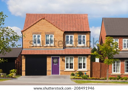 Luxury detached house with purple door