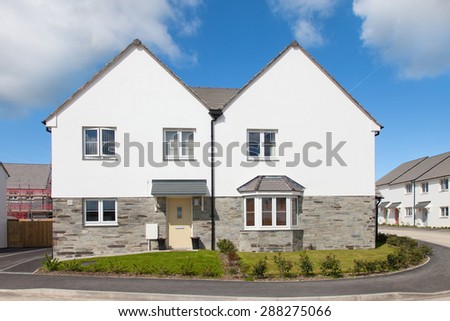 White elegant english house