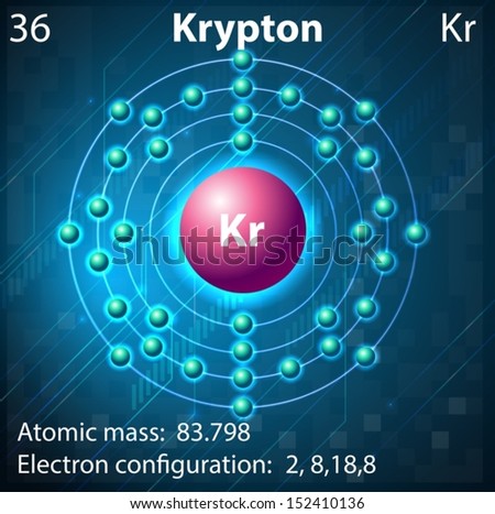 Illustration Of The Element Krypton - 152410136 : Shutterstock