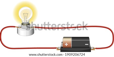 Science experiment of electric circuit illustration