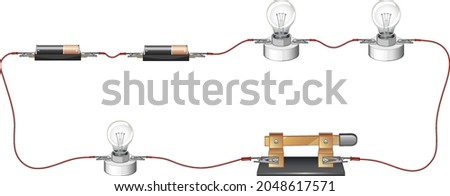 Science experiment of circuits illustration
