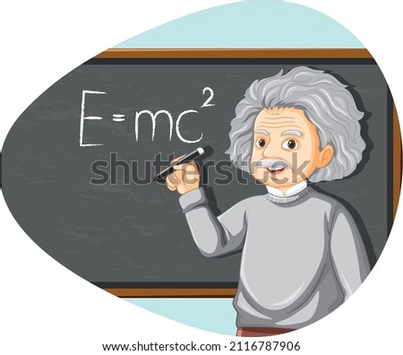 Albert Einstein's the mass energy equivalence formula illustration