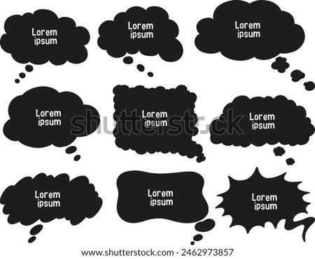 Collection of different styled speech bubbles