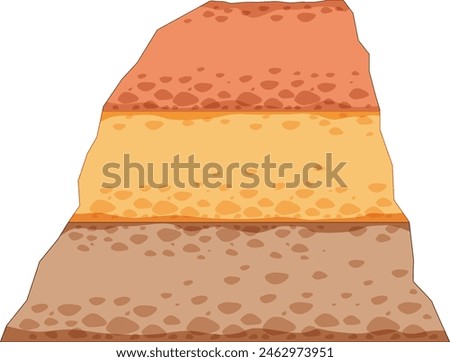 Vector illustration of stratified soil layers